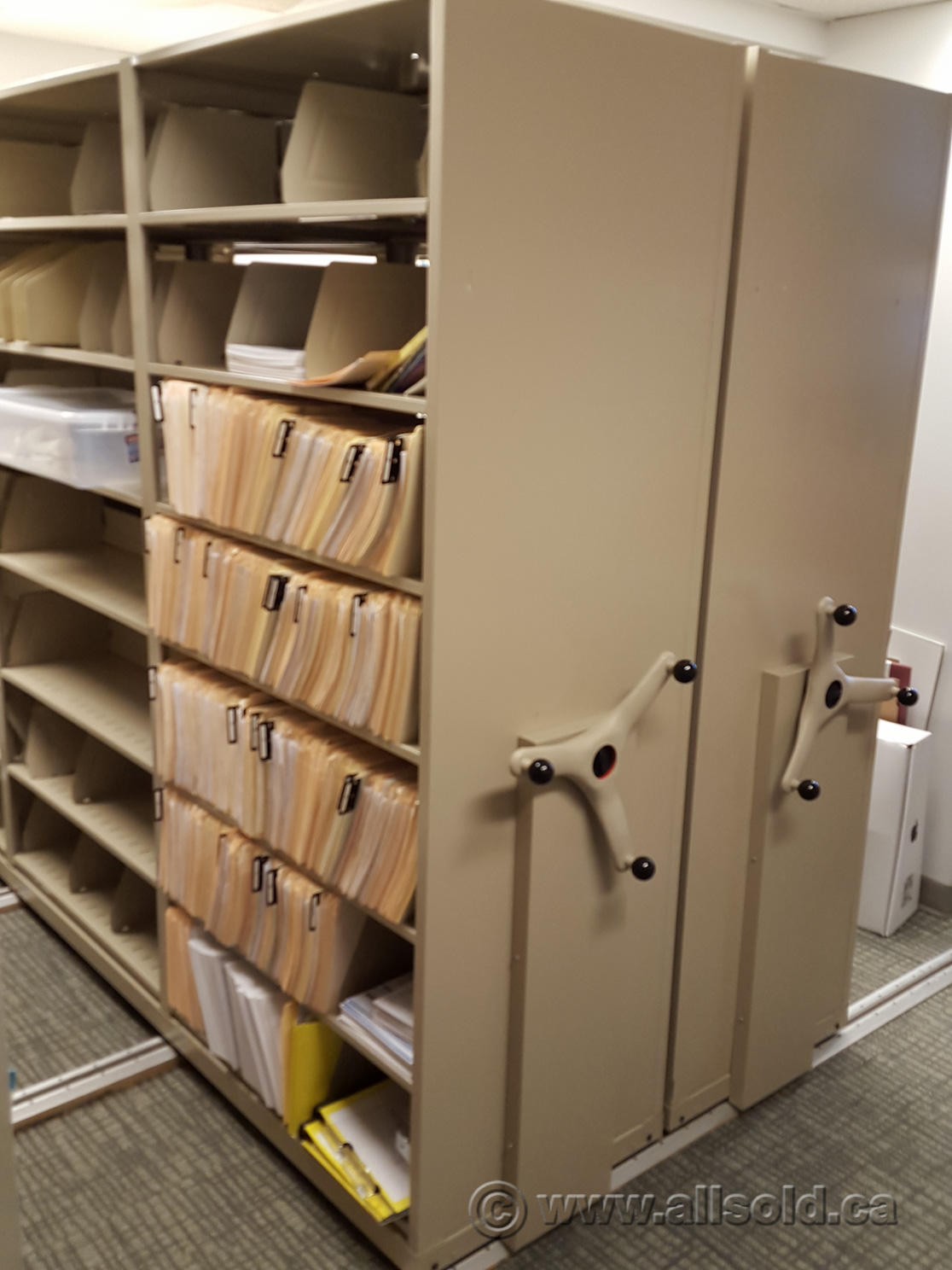 Tab Rolling File System, High Density Mobile Storage, 2 Carriers